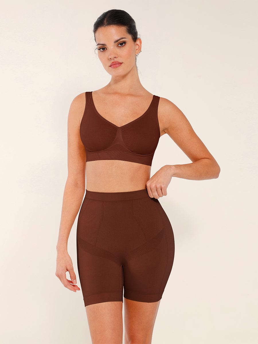 Seamless Slimming Mid-Waist Tummy Control Boyshorts Panties