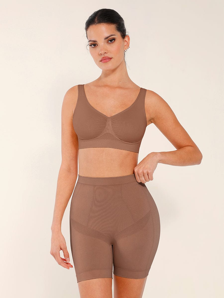 Seamless Slimming Mid-Waist Tummy Control Boyshorts Panties