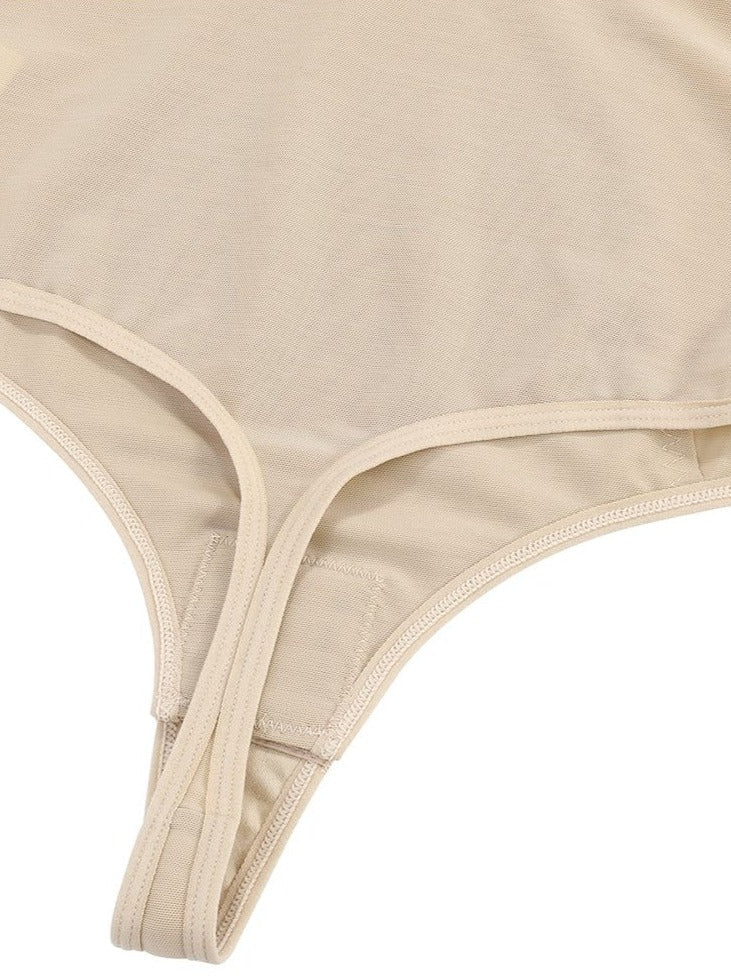 Plunge Low-Back Thong Shapewear Bridal Bodysuit