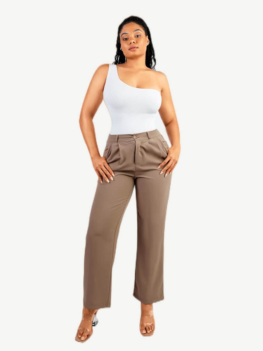 Seamless One-Shoulder Waist Sculpting Tummy Control Body Bodysuit