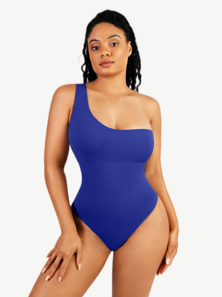 Seamless One-Shoulder Waist Sculpting Tummy Control Body Bodysuit