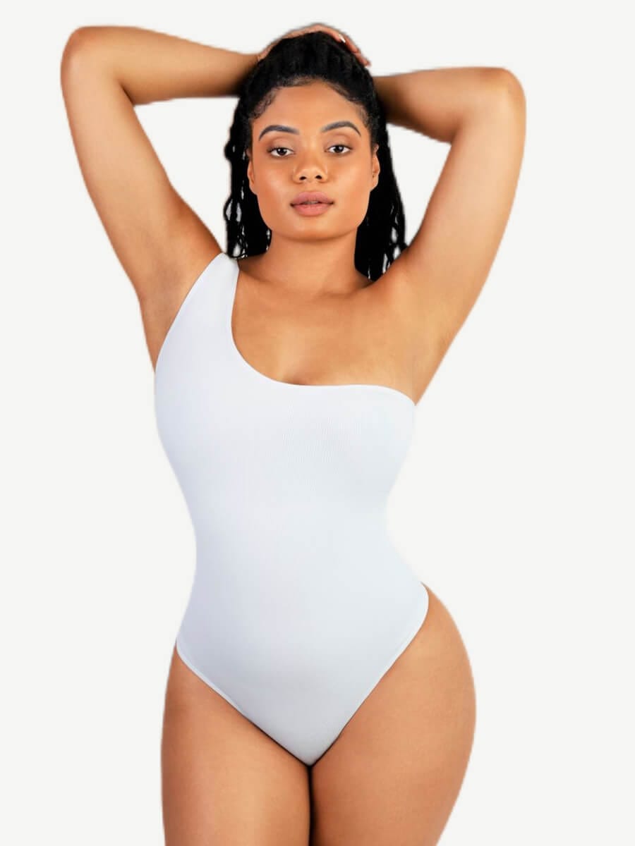Seamless One-Shoulder Waist Sculpting Tummy Control Body Bodysuit