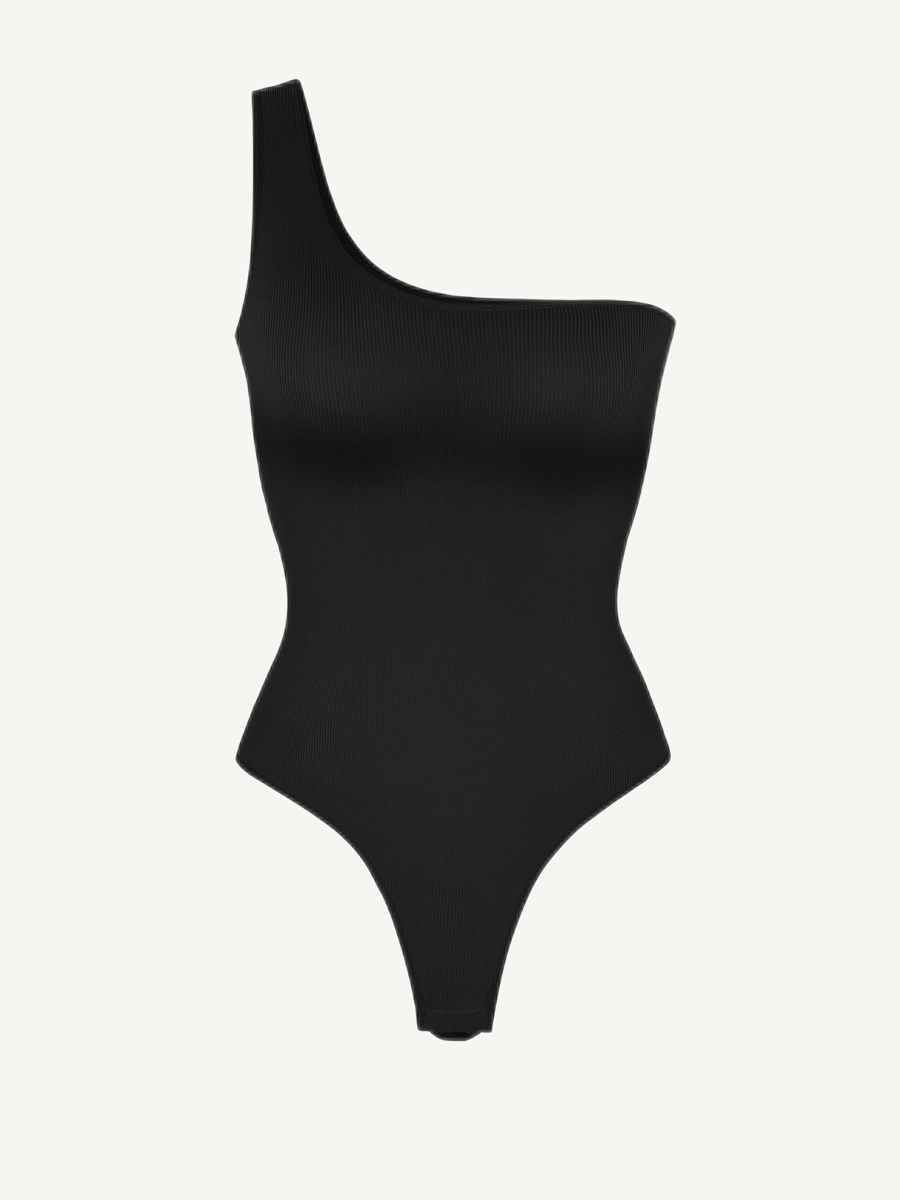 Seamless One-Shoulder Waist Sculpting Tummy Control Body Bodysuit