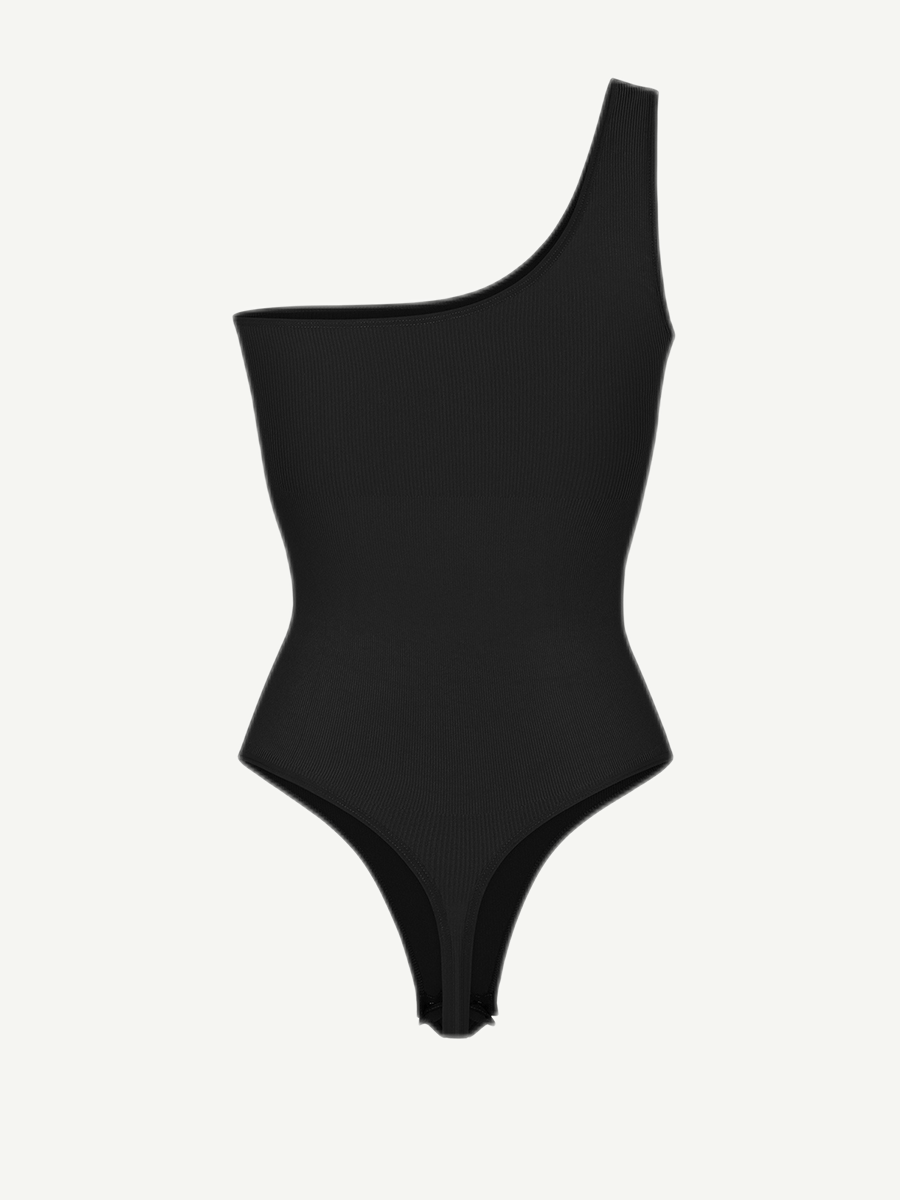 Seamless One-Shoulder Waist Sculpting Tummy Control Body Bodysuit