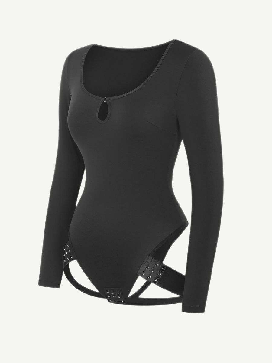Scoop Neck Butt Lifting Shapewear Thong Bodysuit