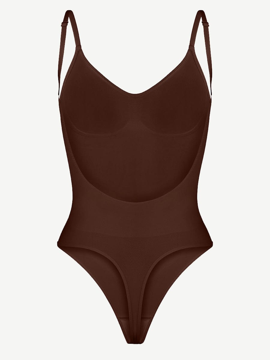 Seamless Scultp Cover-Breast Open-Back Thong