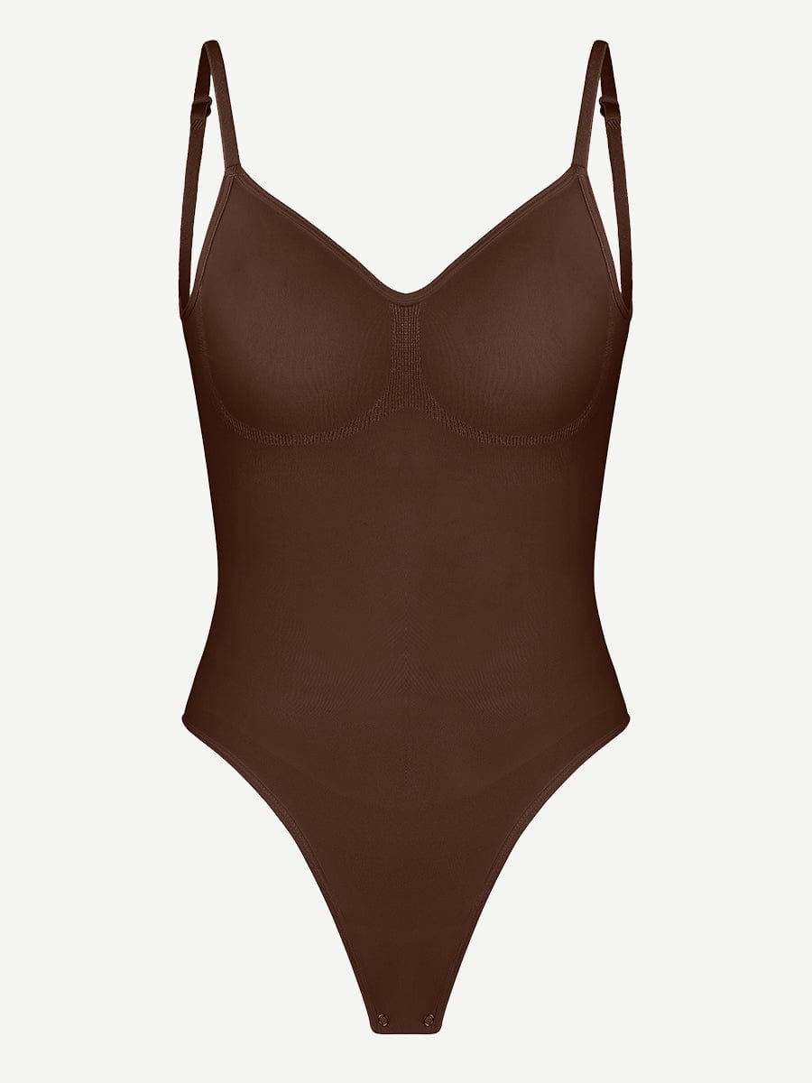 Seamless Scultp Cover-Breast Open-Back Thong