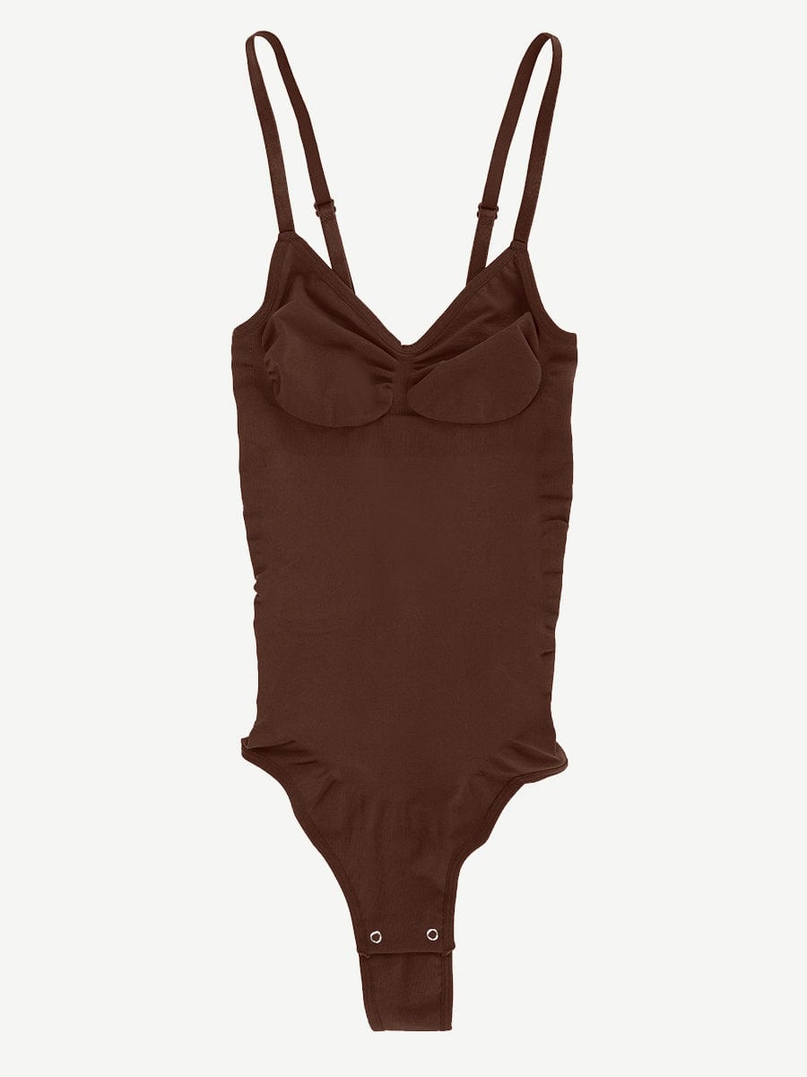 Seamless Scultp Cover-Breast Open-Back Thong