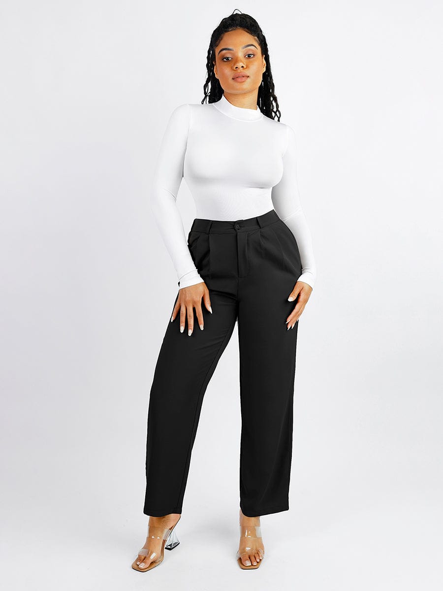 🌿Seamless Eco-friendly Turtle Neck Long Sleeve Thong Bodysuit