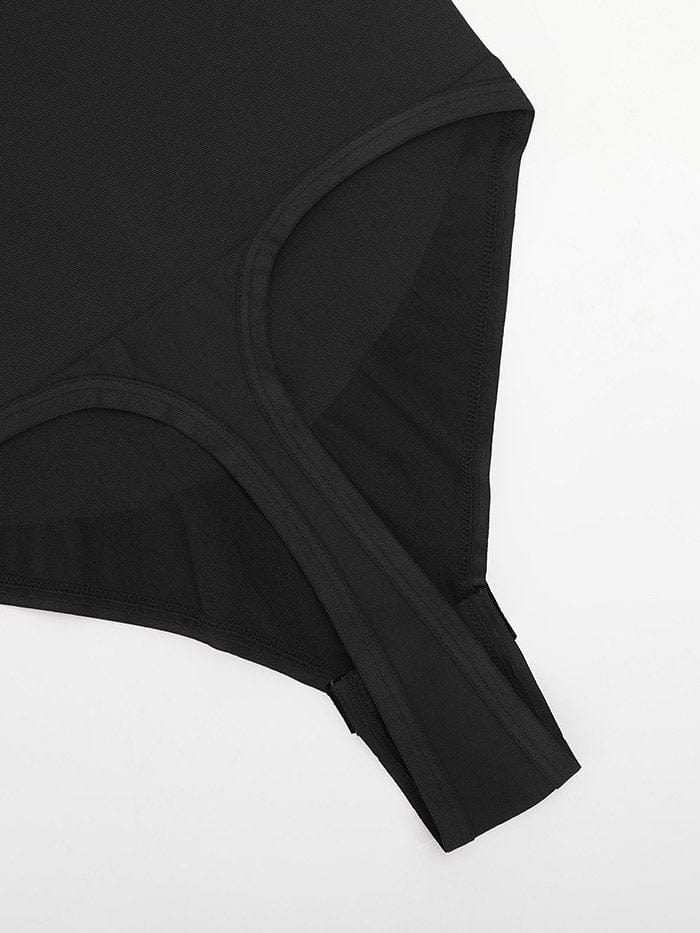 One-shoulder Cut Out Waist and Abdomen Compression Shapewear Bodysuit