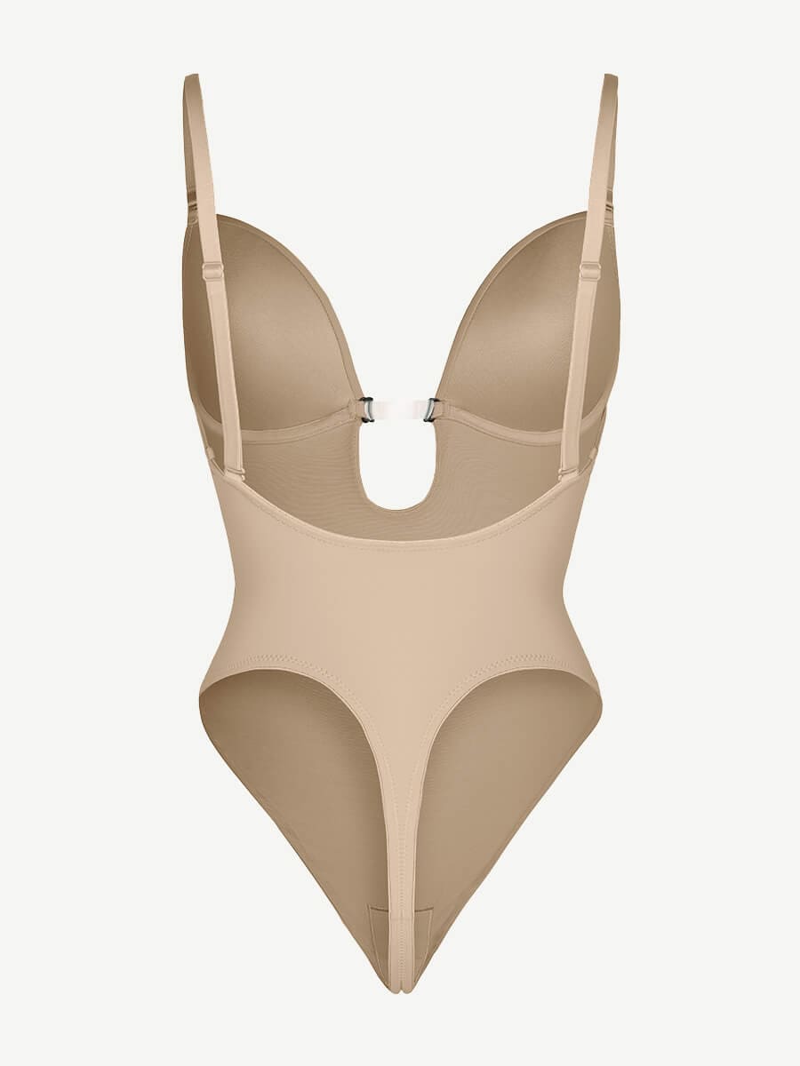 One-piece Front Low-cut Beauty Back Wedding Thong Bodysuit