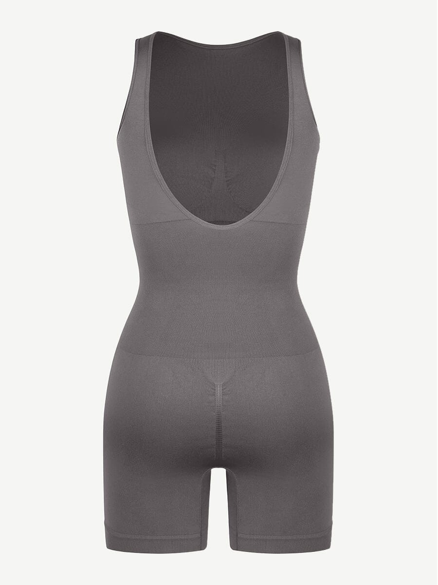 Round Neck Seamless Sexy U Back Shape Shapewear with Removable Cups