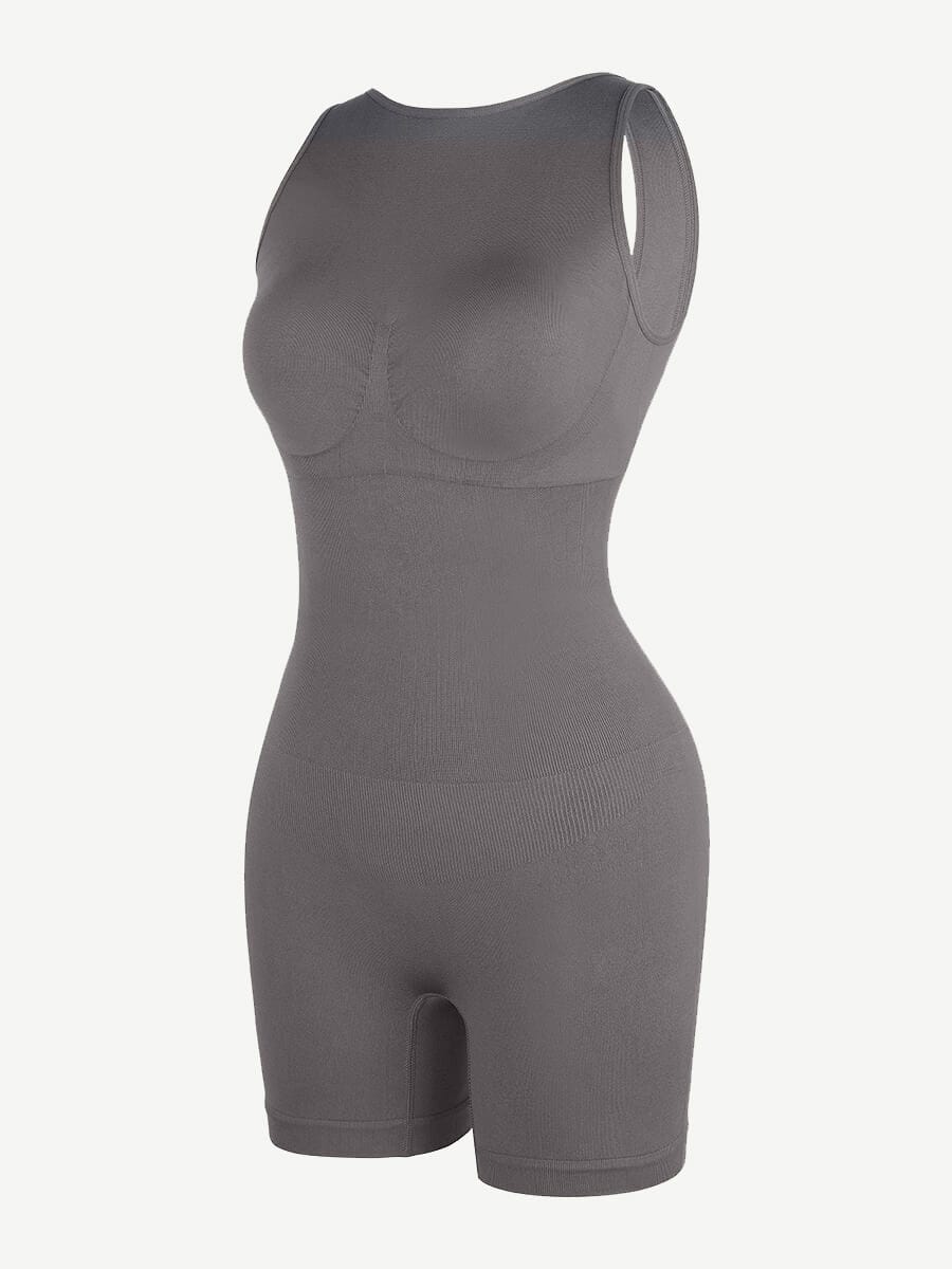 Round Neck Seamless Sexy U Back Shape Shapewear with Removable Cups