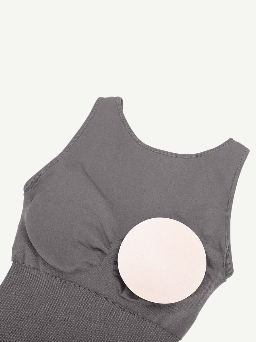 Round Neck Seamless Sexy U Back Shape Shapewear with Removable Cups