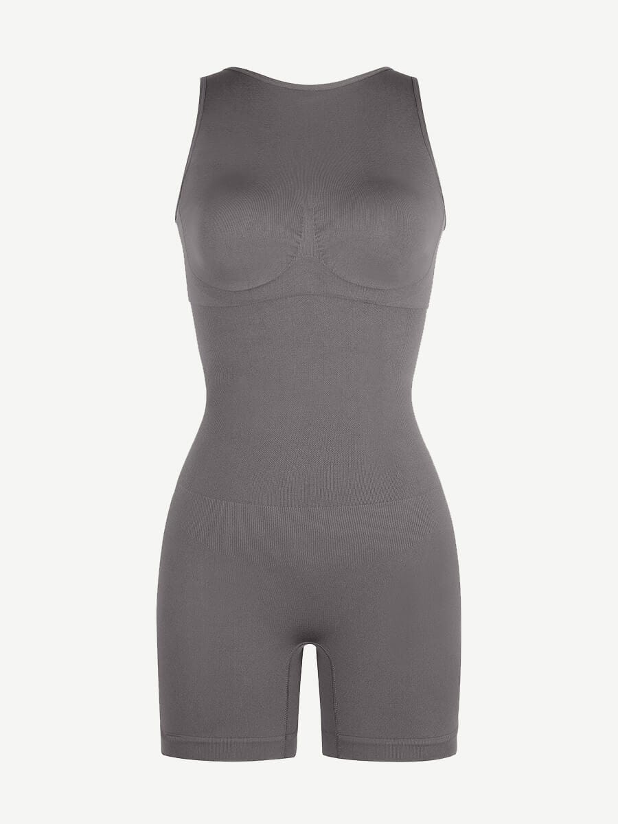 Round Neck Seamless Sexy U Back Shape Shapewear with Removable Cups