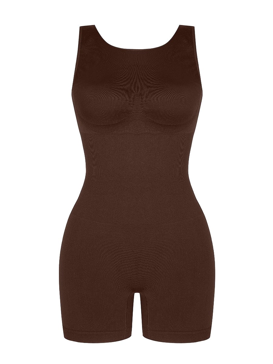 Round Neck Seamless Sexy U Back Shape Shapewear with Removable Cups