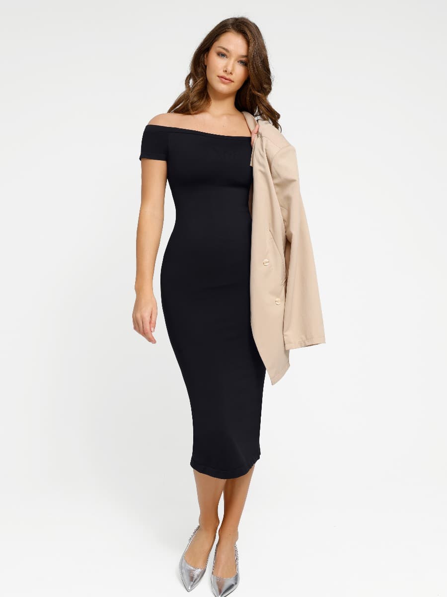 🌿 Eco-friendly Seamless Short-sleeved Outerwear Dress