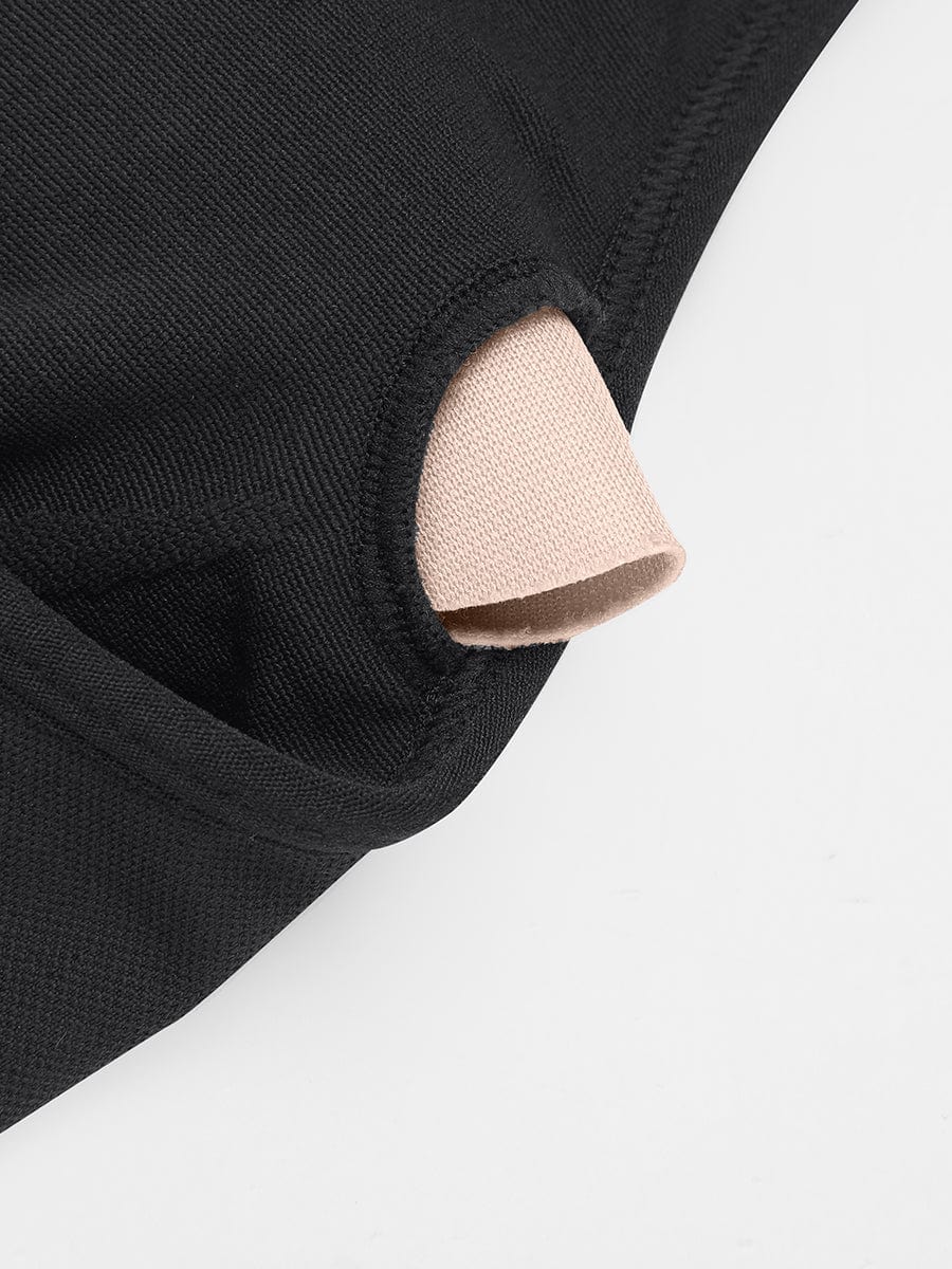 Seamless Sloped Shoulders Shaping Jumpsuit with Flared Legs