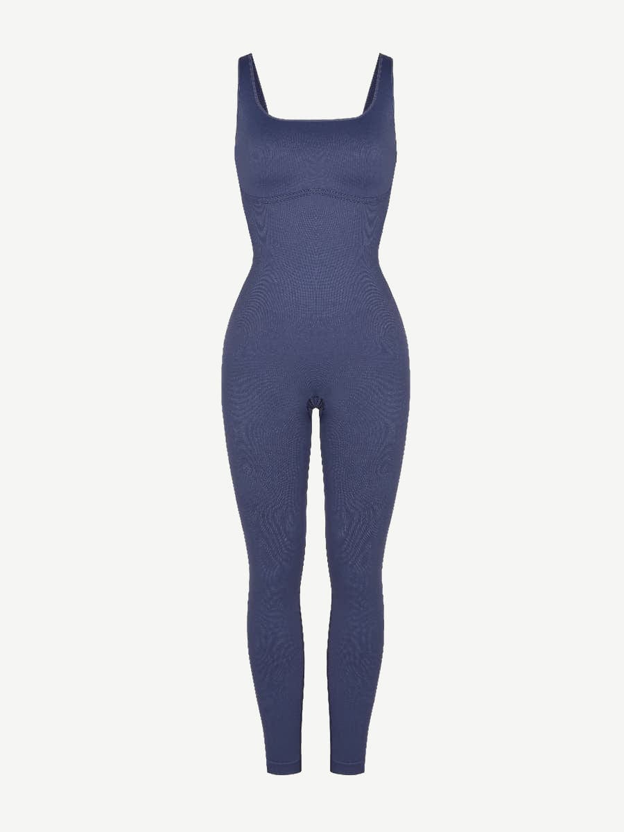 Seamless Square Neck U-Shaped Back Design Shaping Jumpsuit
