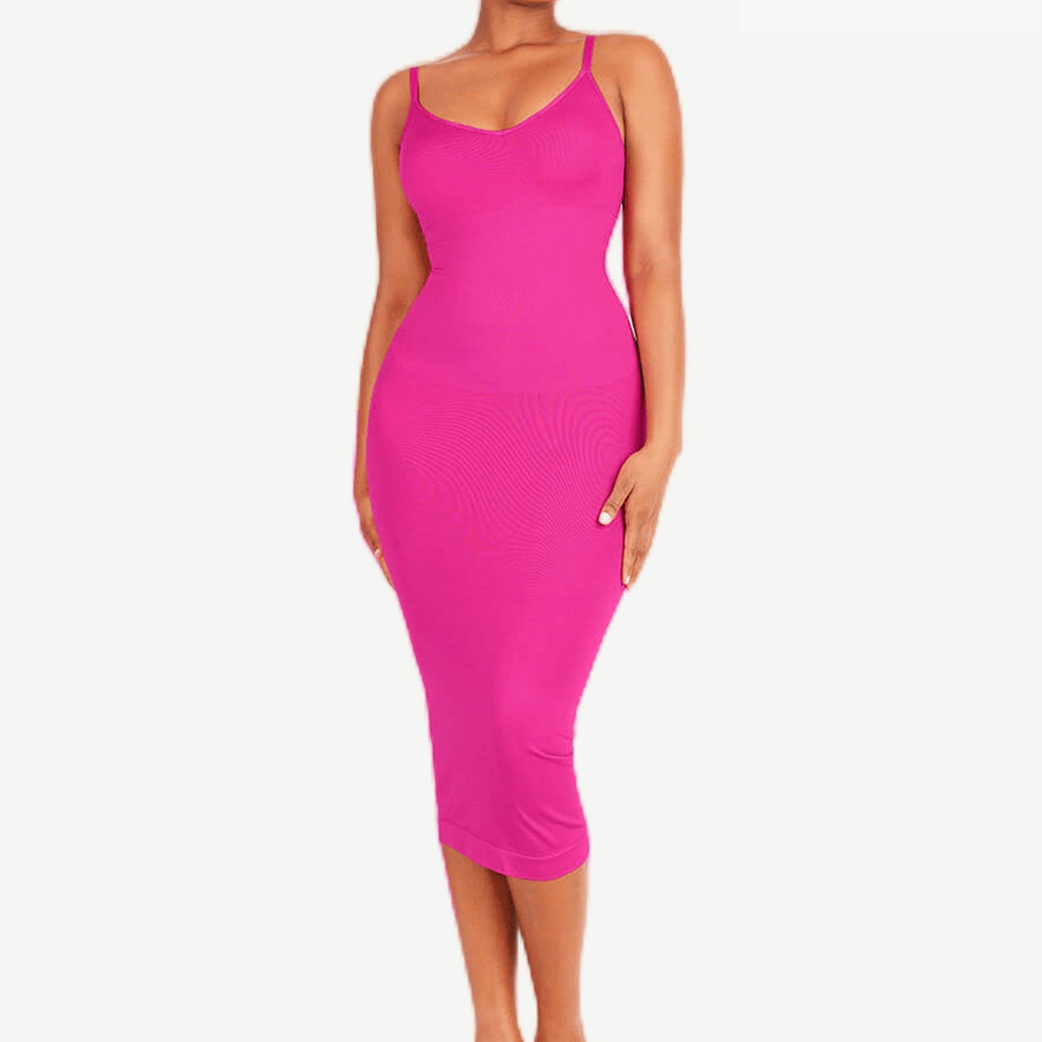🌿Eco-friendly Spaghetti Strap V-neck Snatched Seamless Shaper Dress