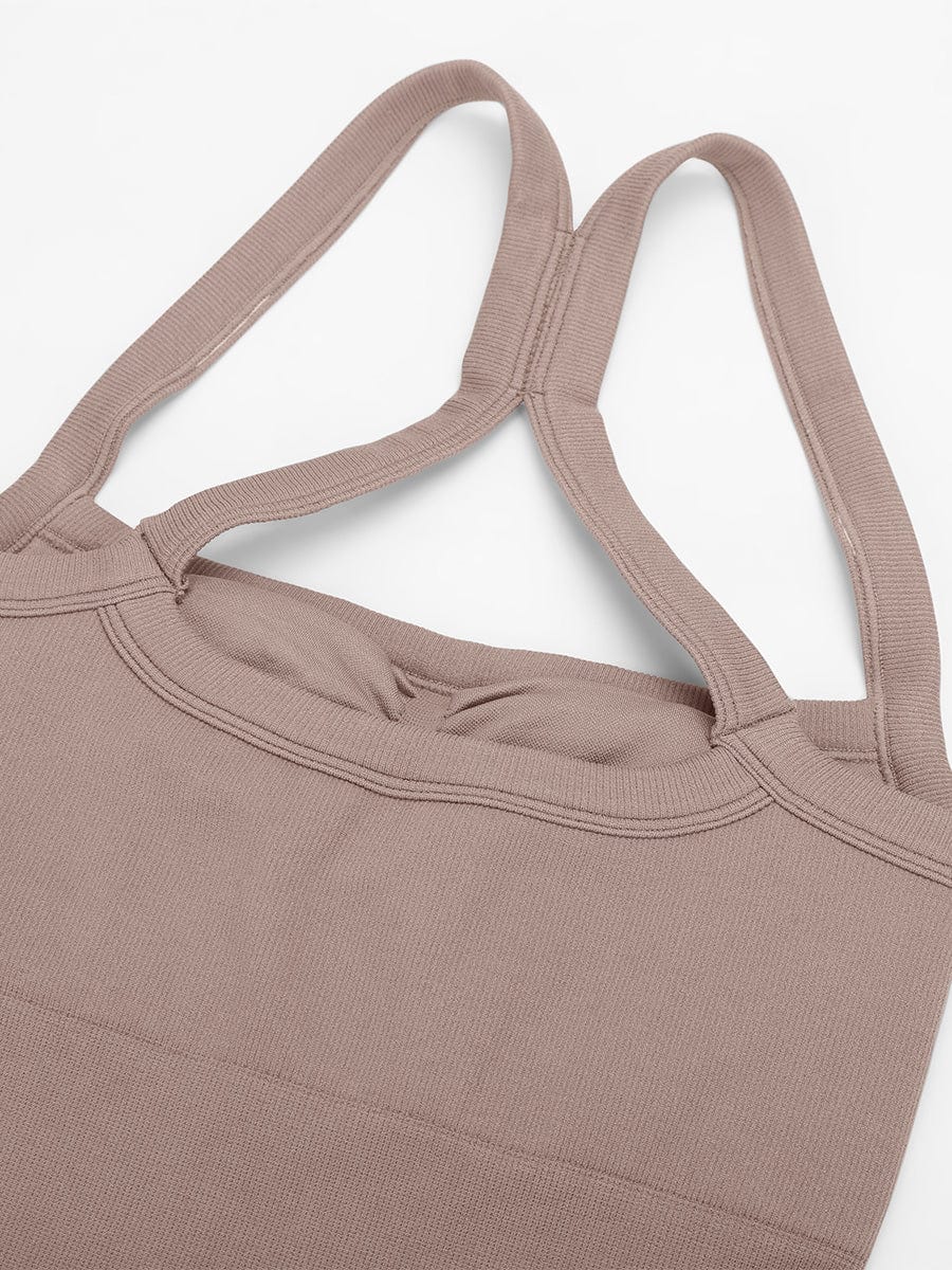 Seamless Sports Shaping 2 in 1 Waist and Tummy Control Bra-free Jumpsuit