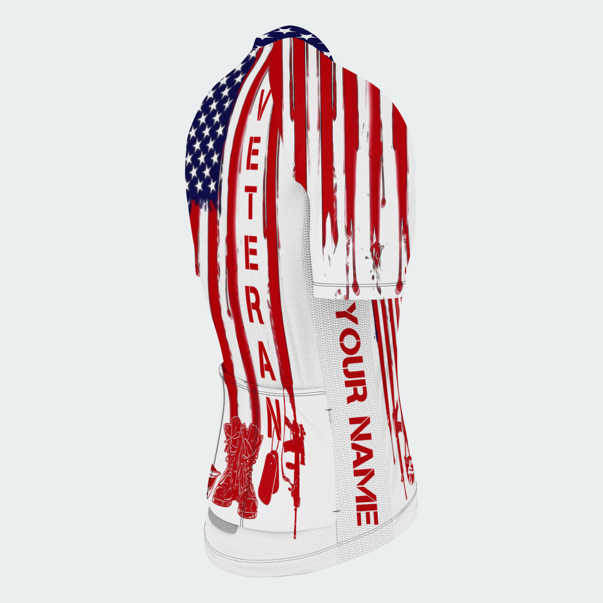 Men’s Proud Veteran American Flag Cycling Jersey & Kit
