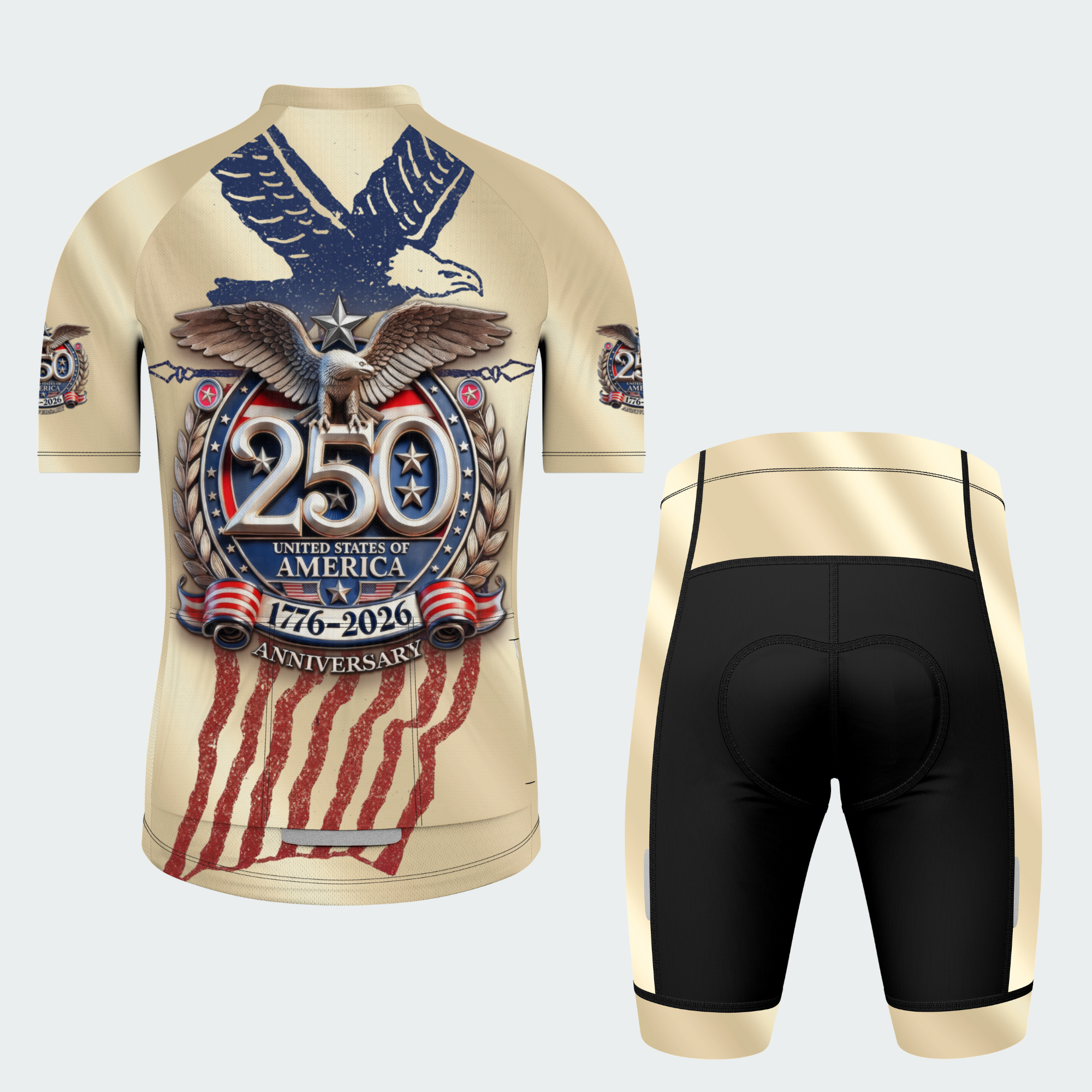Men’s American Pride USA 250th Eagle Cycling Jersey & Kit