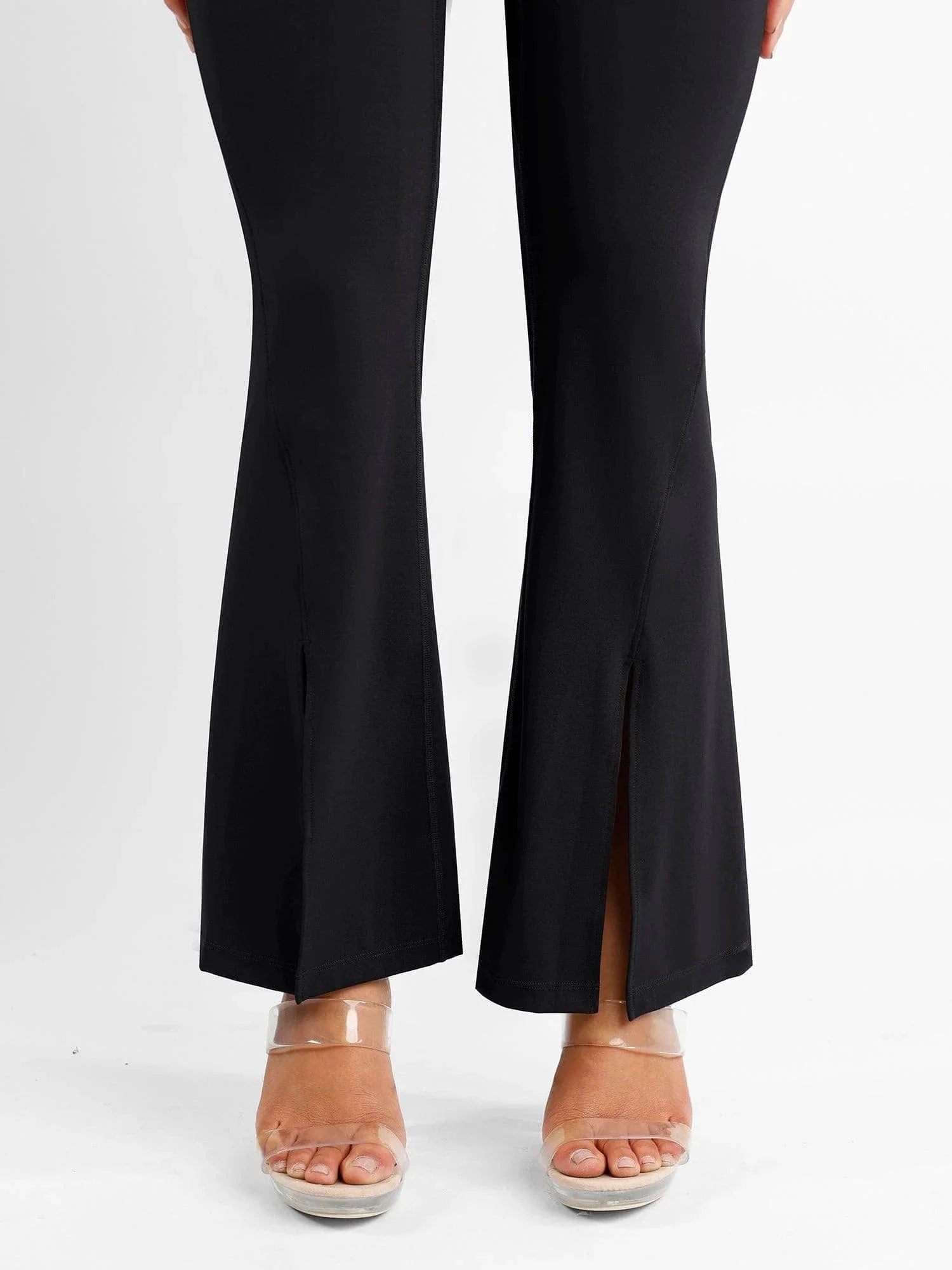 High Rise Tummy Control Split Hem Flare Shapewear Pants