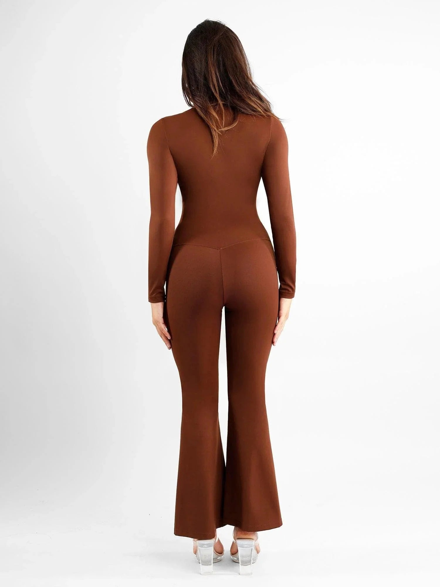 High Rise Tummy Control Split Hem Flare Shapewear Pants