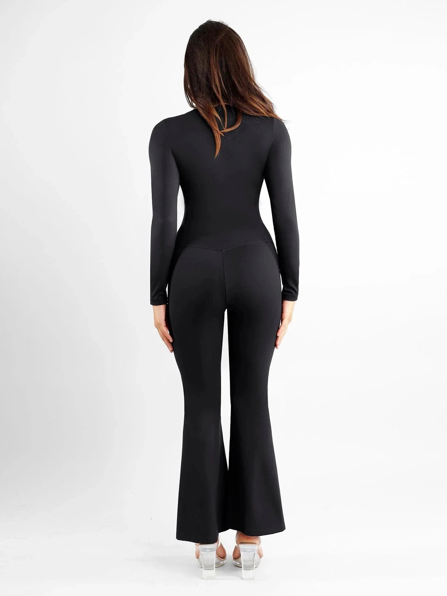 High Rise Tummy Control Split Hem Flare Shapewear Pants