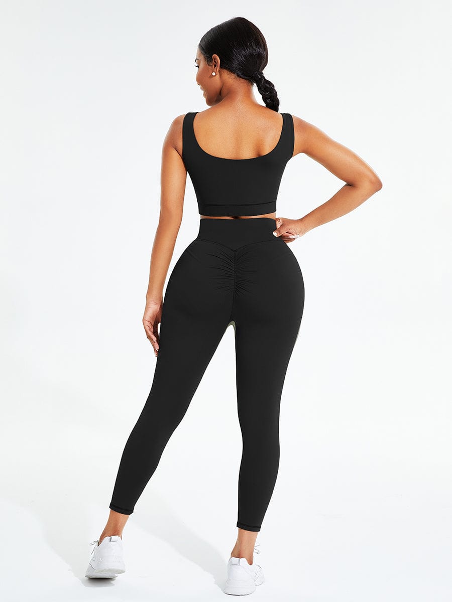 Black Seamless Sports Bra High Waist Leggings Simplicity