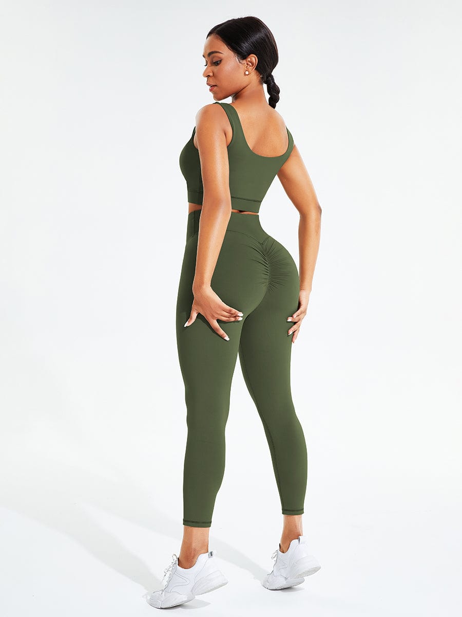 Black Seamless Sports Bra High Waist Leggings Simplicity
