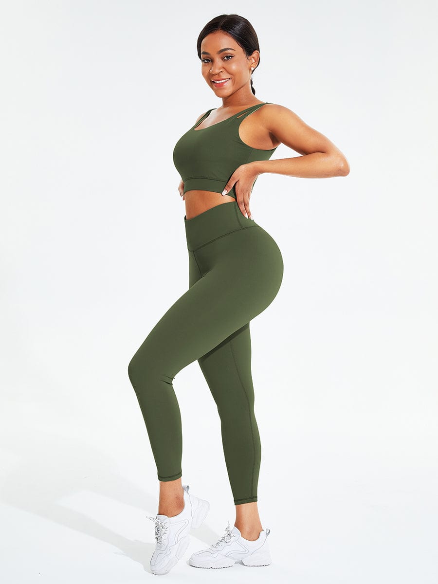 Black Seamless Sports Bra High Waist Leggings Simplicity
