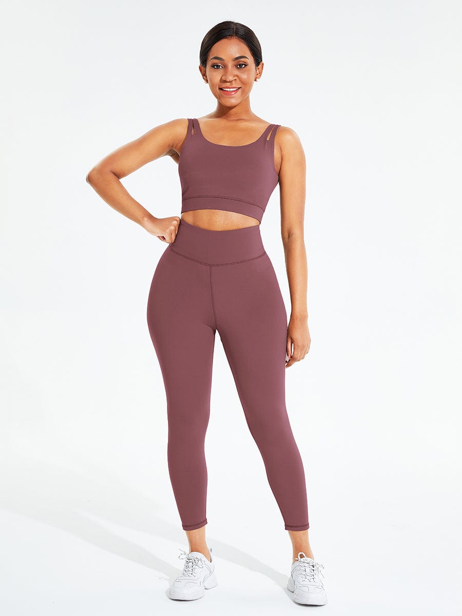 Black Seamless Sports Bra High Waist Leggings Simplicity