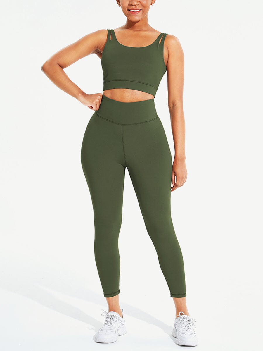 Black Seamless Sports Bra High Waist Leggings Simplicity