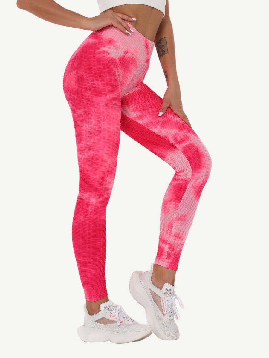 Adorable Deep Blue Tie-Dyed Yoga Leggings Ankle Length Nice Quality