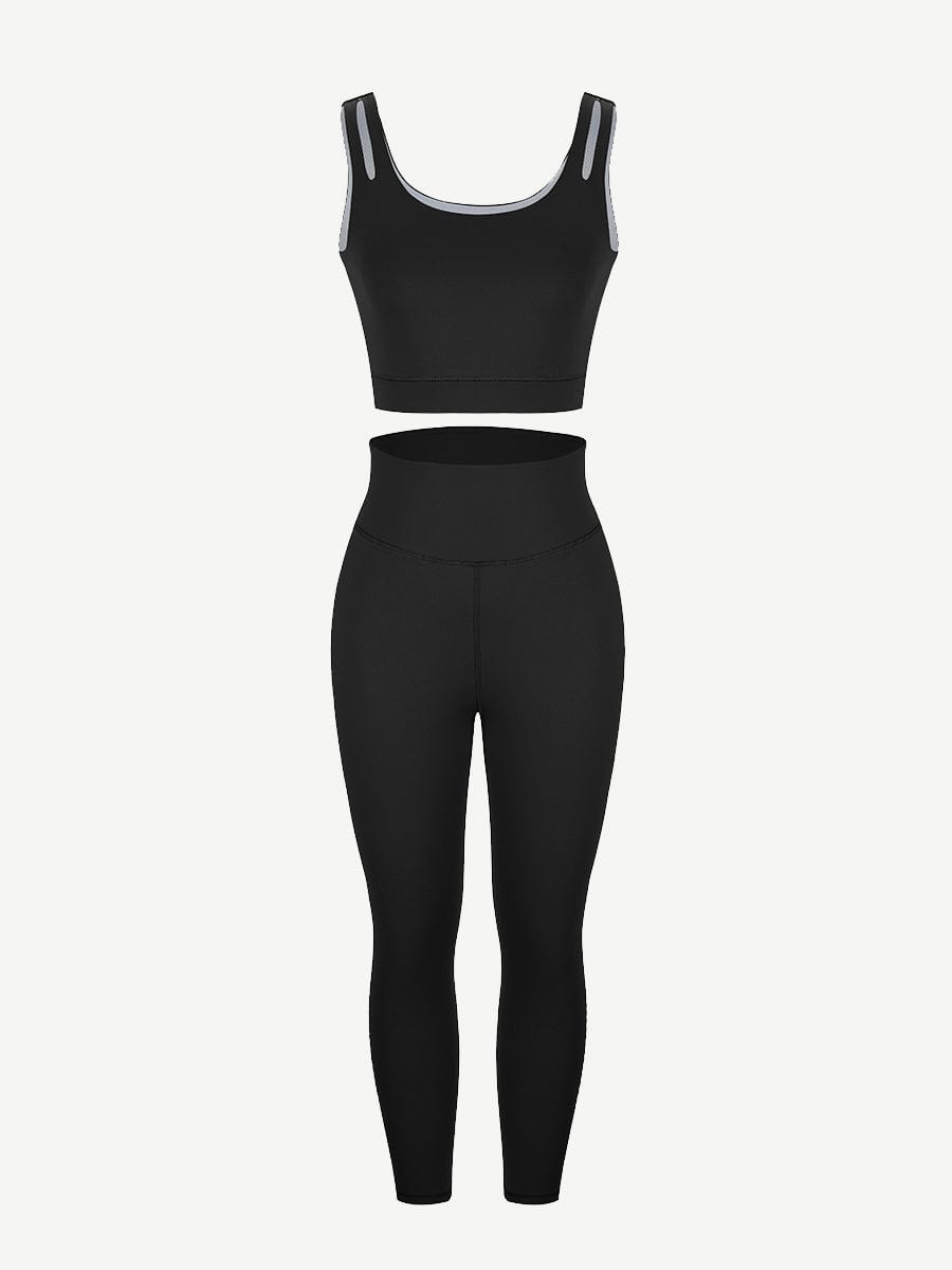 Black Seamless Sports Bra High Waist Leggings Simplicity