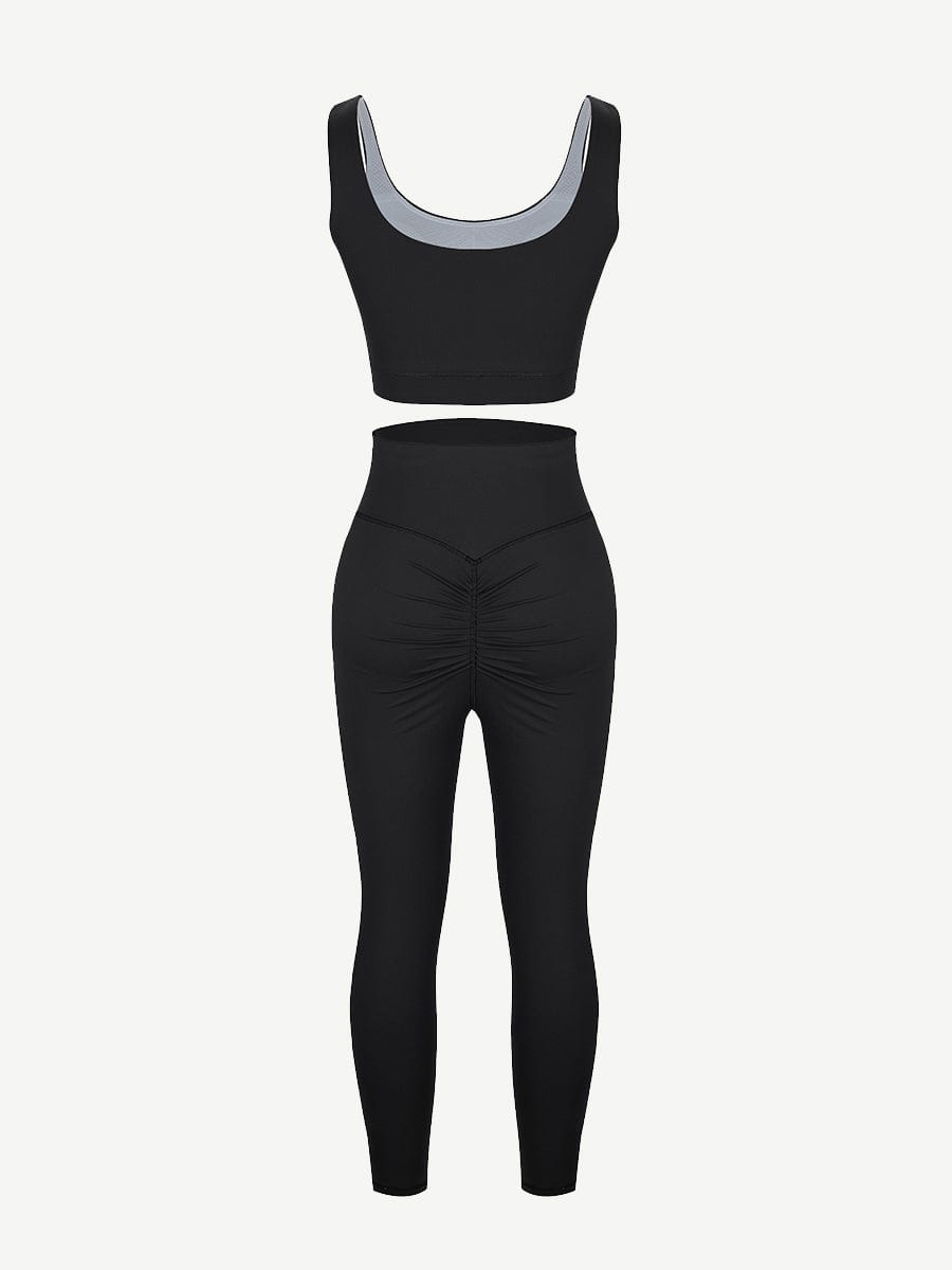 Black Seamless Sports Bra High Waist Leggings Simplicity