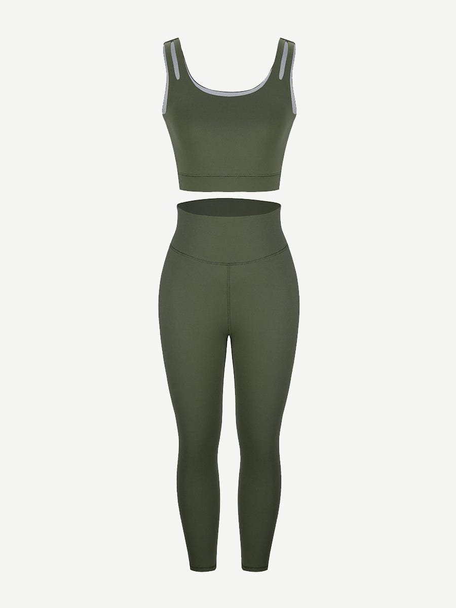 Black Seamless Sports Bra High Waist Leggings Simplicity
