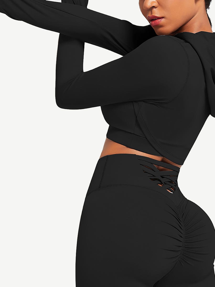 Hooded Neck Detachable Cups Crop Top For Runner