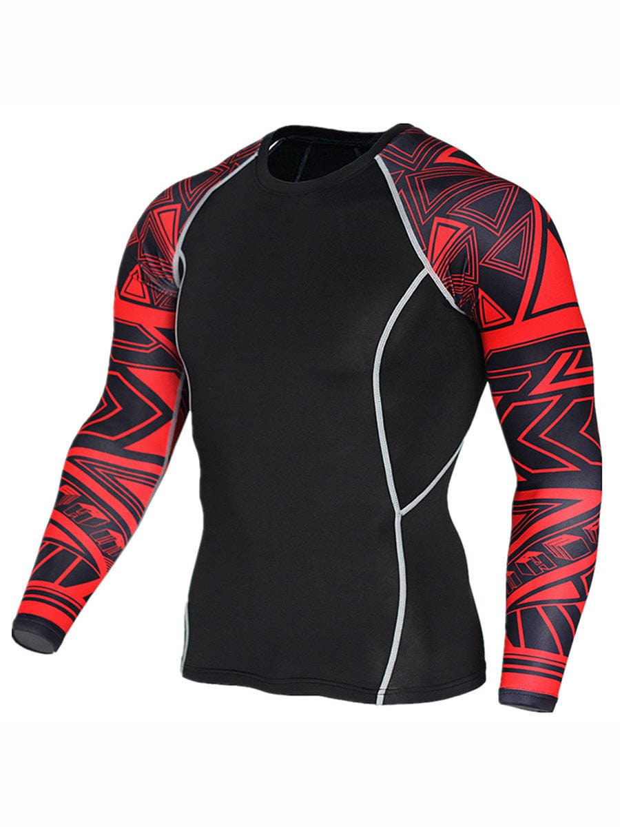 Stretched Wolf Head Print Sports Top Plus Size Stretchy Fabric