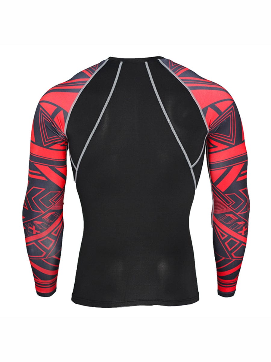 Stretched Wolf Head Print Sports Top Plus Size Stretchy Fabric