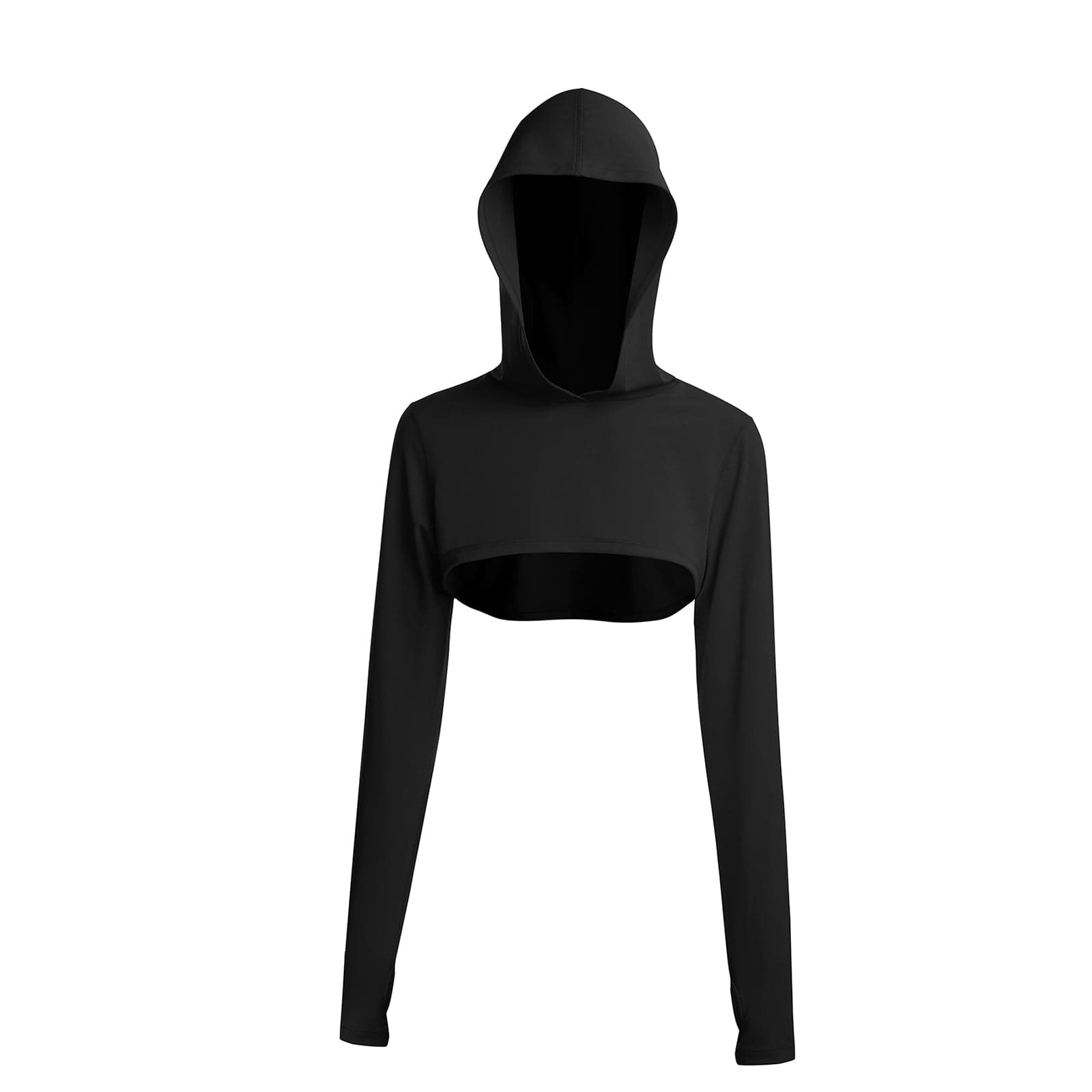 Hooded Neck Detachable Cups Crop Top For Runner