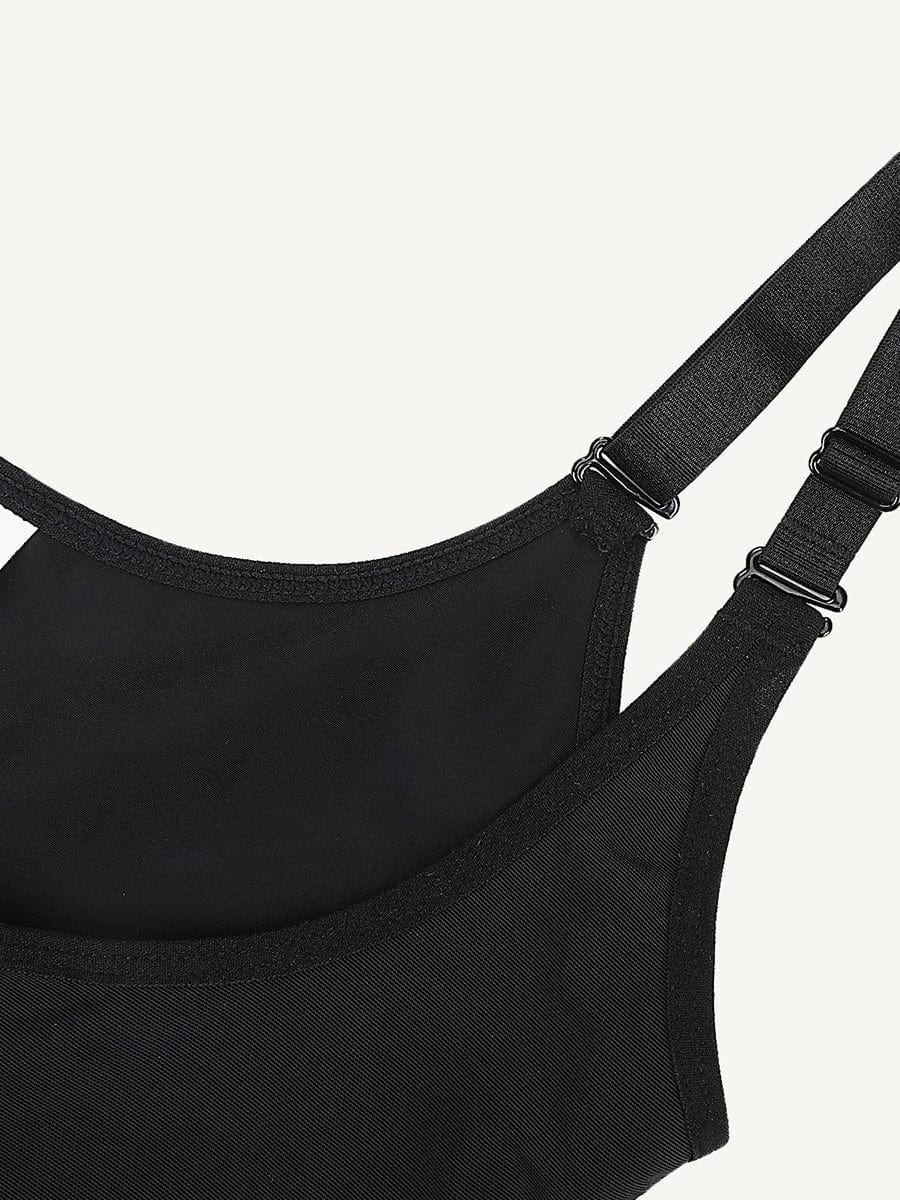 U-shaped Bust Lifting Front Zipper Lace Shapewear