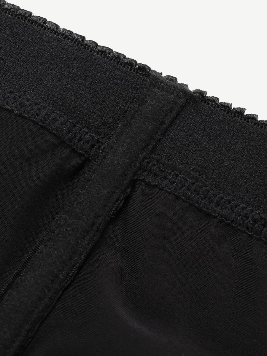 Queen Size High Waist Post-surgical Slimming Shorts Lace Hemline Hooks
