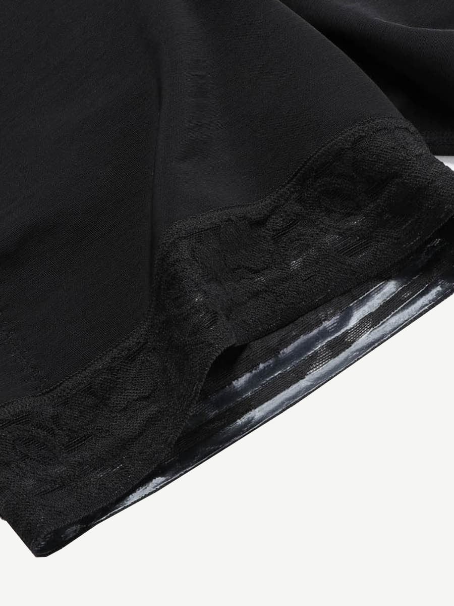 Queen Size High Waist Post-surgical Slimming Shorts Lace Hemline Hooks