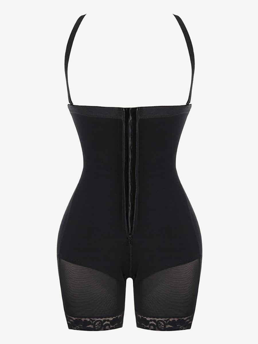 Detachable Straps Post Surgery Full Body Shaper Zipper Abdominal Control