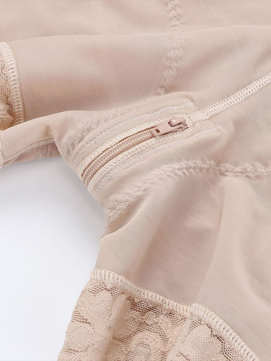 Detachable Straps Post Surgery Full Body Shaper Zipper Abdominal Control