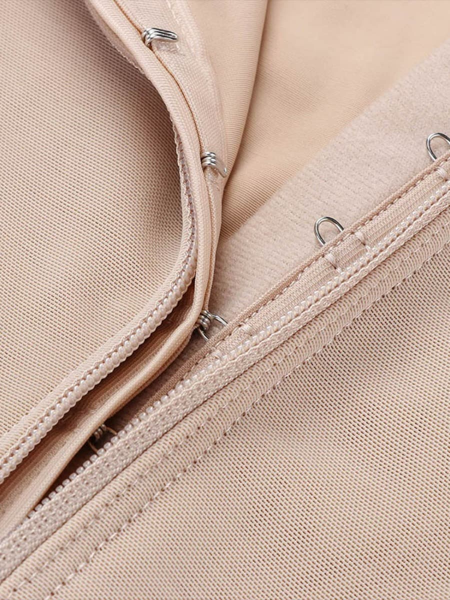 Detachable Straps Post Surgery Full Body Shaper Zipper Abdominal Control