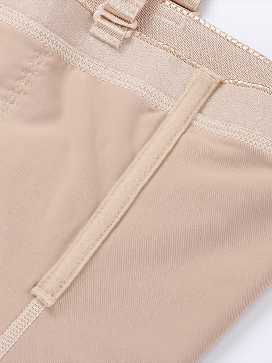 Detachable Straps Post Surgery Full Body Shaper Zipper Abdominal Control